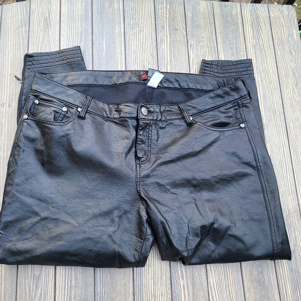 Torrid Motorcycle Style Faux Leather Pants